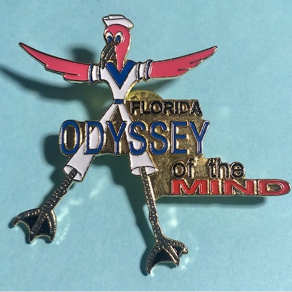 Pair of Dancing Pink Flamingoes, Sailor & girl pins-Florida Odyssey of the Minds - Picture 4 of 4